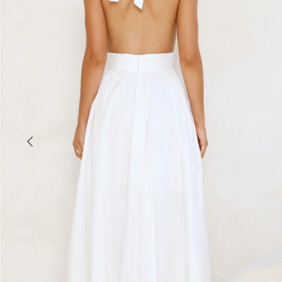 Hello Molly White Tie-Front Maxi Dress - Picture 3 of 4